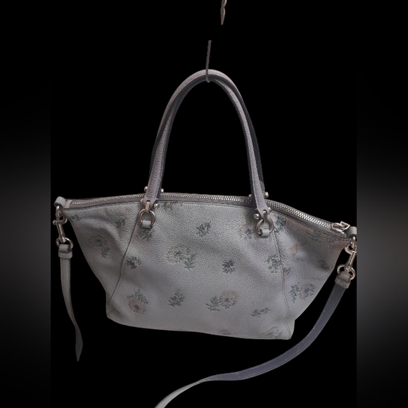 Coach Floral Meadow Print Blue Crossbody Hand Bag - Picture 2 of 12